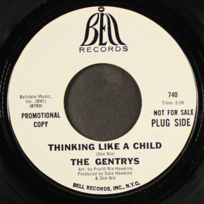 GENTRYS: silky / thinking like a child BELL 7'' Single 45 RPM