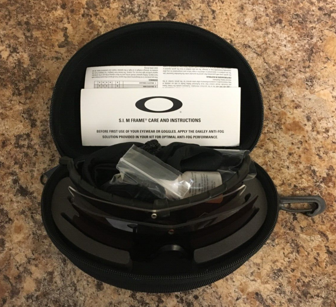Pre-owned Oakley Oo9213-0732 Si M 2.0 Matte Black Frame With Clear, Tr22 & Tr45 Lenses In Multicolor