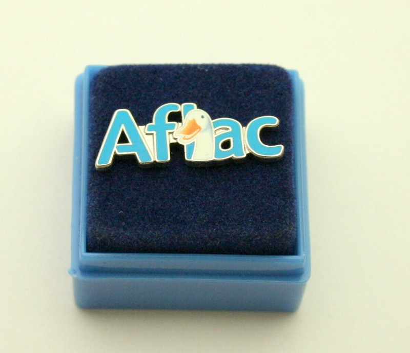 Aflac Insurance Duck Advertising Enamel lapel Hat Pin New NOS