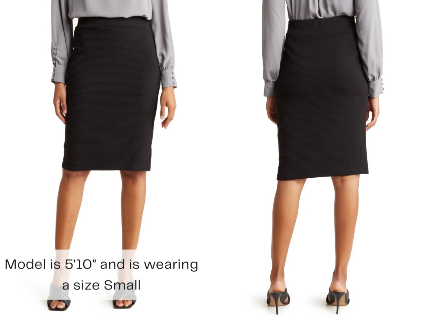 T Tahari | Womens Textured Pull On Skirt | Straight Pencil