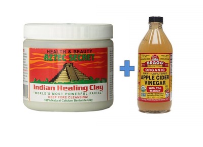 对于出售 Aztec Secret Indian Healing Clay Deep Pore Cleansing + Bragg Apple Cider Vinegar