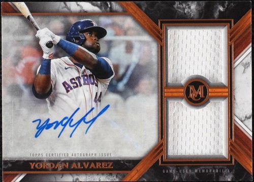 2022 Topps Museum Collection YORDAN ALVAREZ Dual Relic Auto