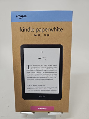 Amazon 7" Kindle Paperwhite 12th Gen 16GB Latest Model Raspberry Color