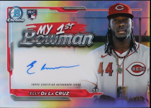 【４枚限定】ELLY DE LA CRUZ AUTO エリーデラクルーズ ELLY DE LA CRUZ PSA 10 2022 BOWMAN CHROME SPECKLE REFRACTOR