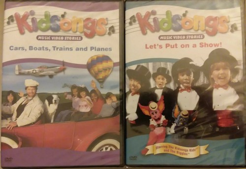 2x Kidsongs DVD LOT- Cars, Boats, Planes & Trains +Let's Put