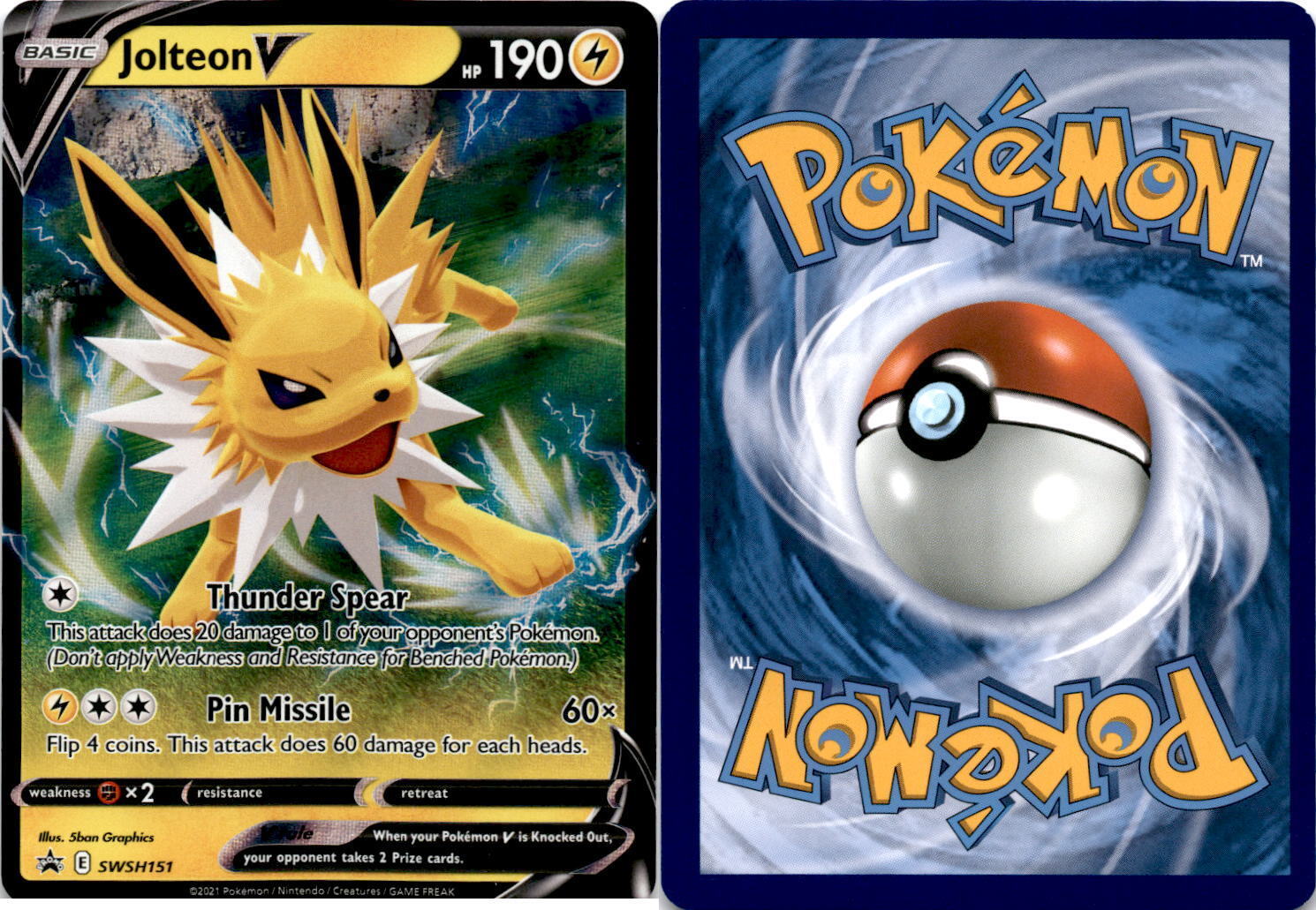2021 Pokemon, Sword & Shield Promos, #SWSH151 Jolteon V 2021 Pokemon, Sword & Shield Promos, #SWSH151 Jolteon V