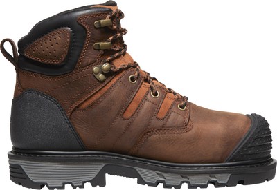 Pre-owned Keen Utility Mens Camden 6in Wp Int Met Ct Brown/black Leather Work Boots