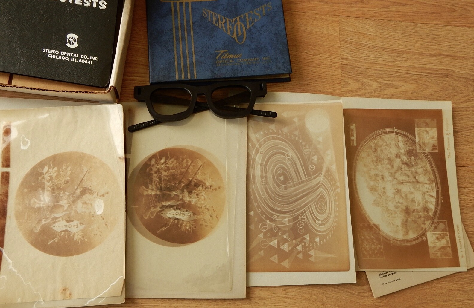 Vintage Optical RANDOT & STEREO TESTS & Polaroid VECTOGRAMS Eye Exam