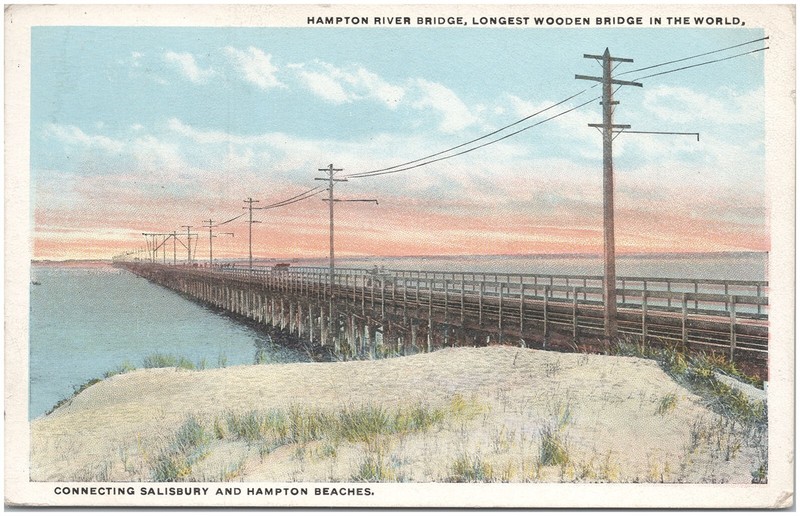 Hampton River Bridge NH Longest Wooden Bridge in the World-Salisbury