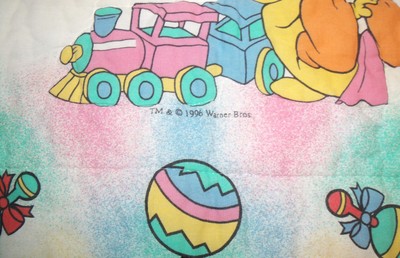 vintage bug bunny 1996 baby blanket warren bros. pre owned