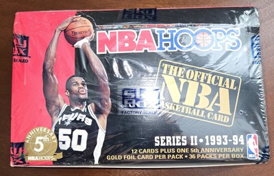 Box of Sky Box NBA Hoops Series II 1993-94 Basketball Cards 5th Anniversary