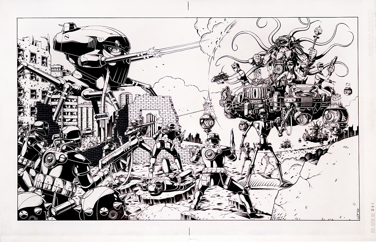 COALITION vs SPLUGORTH ORIGINAL B&W ILLO RIFTS GOLD EDITION RPG - by KEVIN LONG