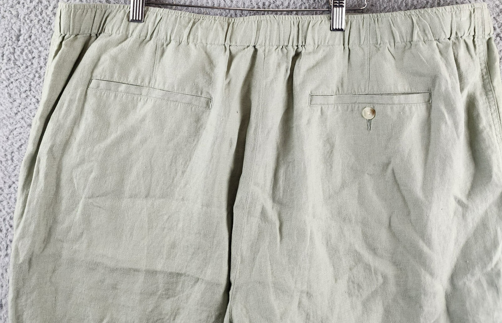 Vince Lightweight Hemp Shorts Men's XXL Dried Cactus Drawstring Button Zipped - Picture 17 of 17