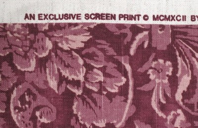 ATELIER LINEN SLUBBED FABRIC ART NOUVEAU STYLE SCREEN PRINT 1 ½ Yd x 50