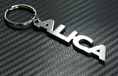 ALICA Personalised Name Keyring Keychain Key Fob Bespoke Stainless Steel Gift