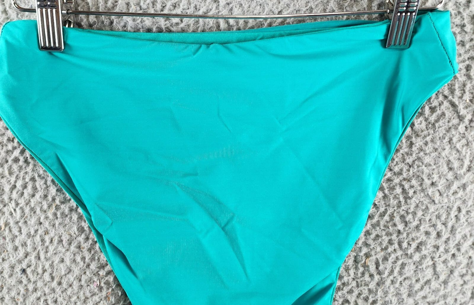 BECCA® by Rebecca Virtue Socialite High Waist Bikini Bottom Women's M Teal Solid - Picture 12 of 12