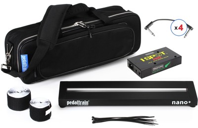Pedaltrain Basic Pedalboard Kit with Trutone Power & EBS Flat Patch Cables