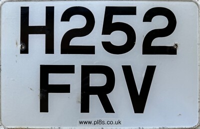 UK Eunos Roadster Import Front License Licence Number Plate H252 FRV