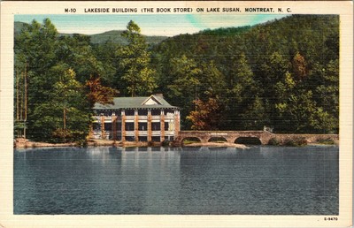 Montreat NC-North Carolina, Lake Susan, Lakeside Book Store Vintage Postcard