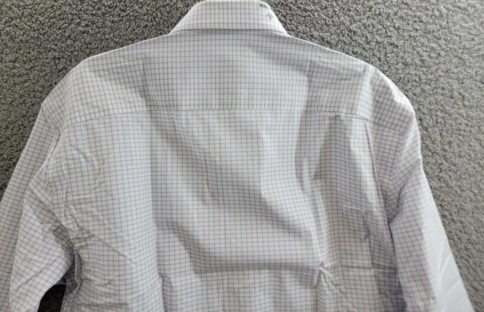 Calvin Klein Steel + Regular Fit Stretch Dress Shirt Men's 17.5 34-35 Blue L/S - Picture 16 of 19