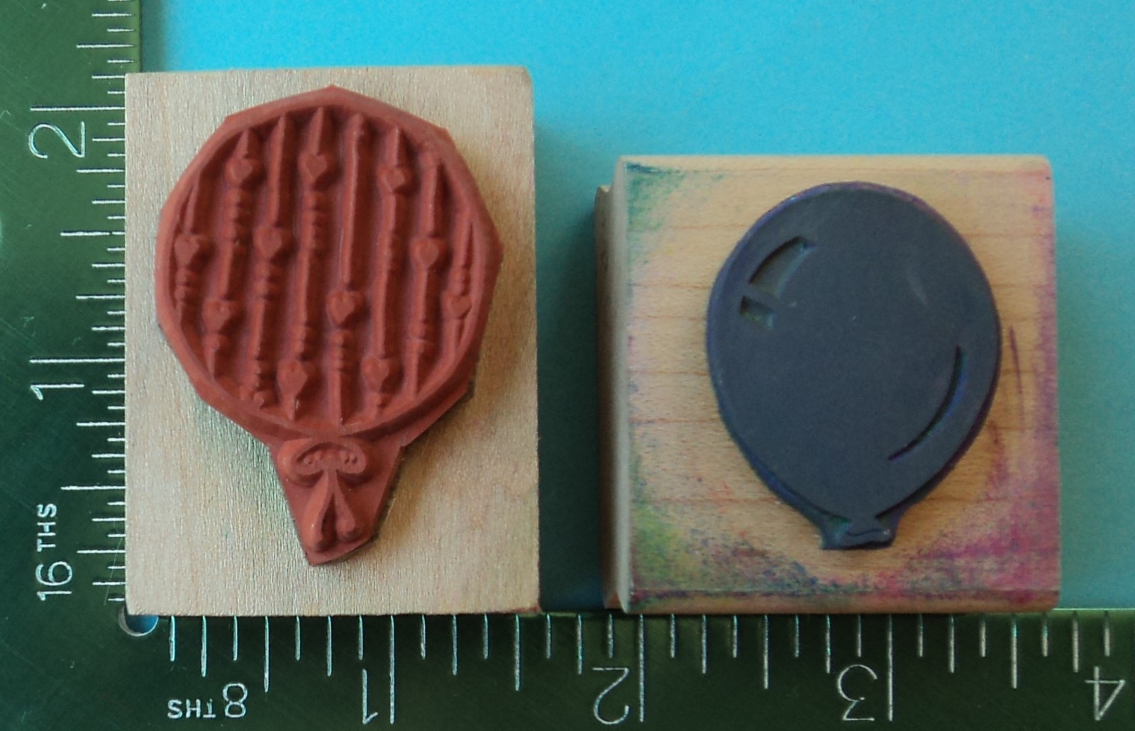 BIG BALLOON and BALLOON with HEARTS Rubber Stamps  Stampendous and Imagine That