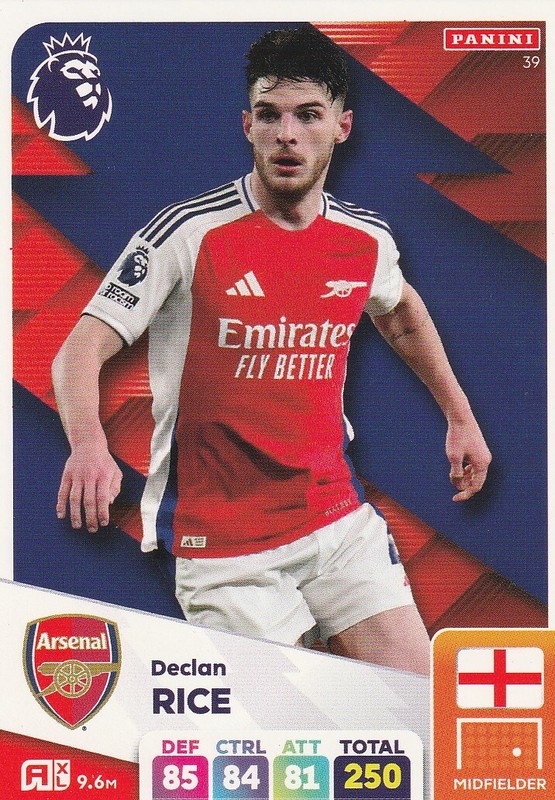 Arsenal - Carte Panini Adrenalyn Xl Foot 2025 - Premier League - A Choisir