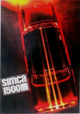 Original vintage poster SIMCA 1500 FRENCH AUTOMOBILE c.1963