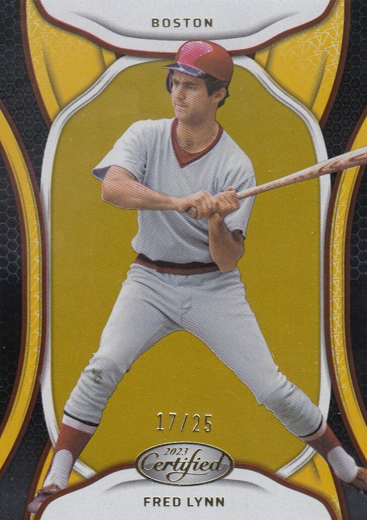 FRED LYNN /25 CHRONICLES CERTIFIED GOLD PARALLEL RED SOX #49