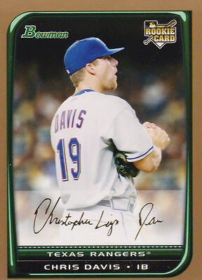 2008 Bowman Gold CHRIS DAVIS Rookie Draft Prospects GOLD Card # BDP14 Draft Pick. rookie card picture