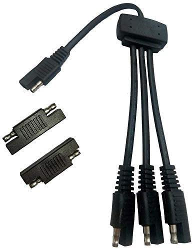 3-Way Battery Tender Charger Cable SAE Splitter Quick Connector Cord 2-Pole 12V