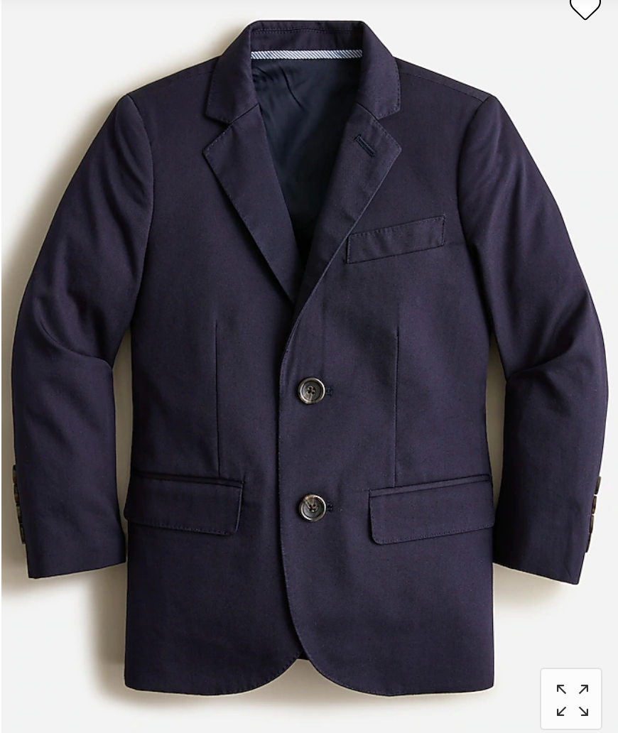 J.Crew Crewcuts Boys $188 Ludlow Suit Jacket Italian Chino