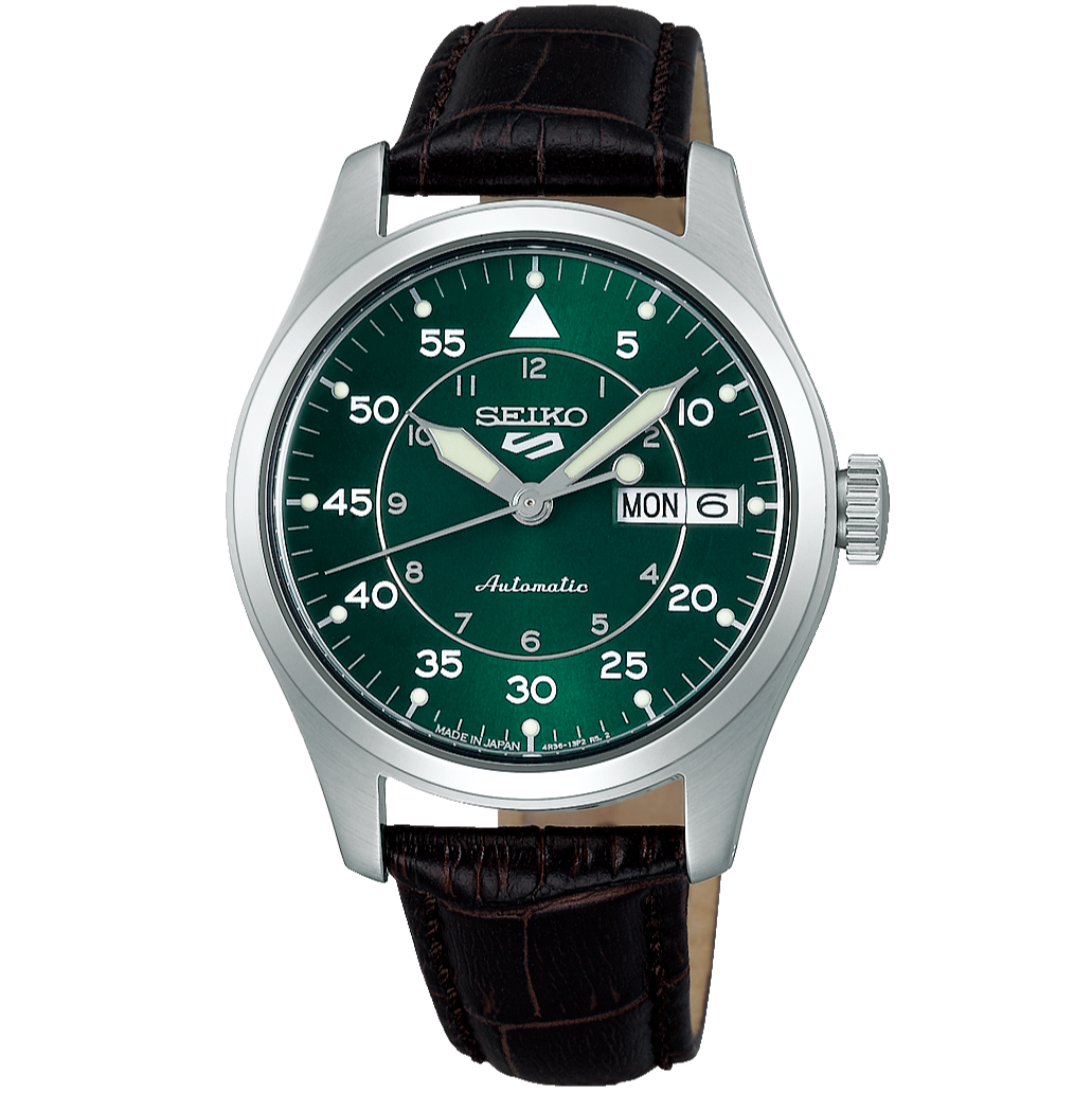 Pre-owned Seiko 5 Sports Sbsa203 Mechanical Automatic Field Sports Style Watch Green Dial