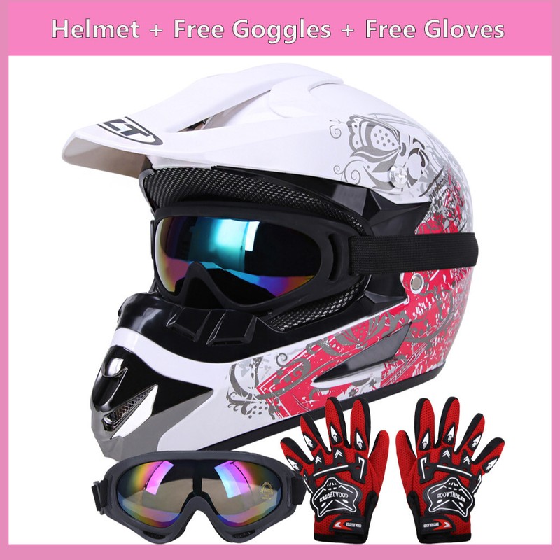 DOT Youth Kids GirlS Helmet Motocross Off-Road Dirt Bike ATV UTV Racing S M L XL