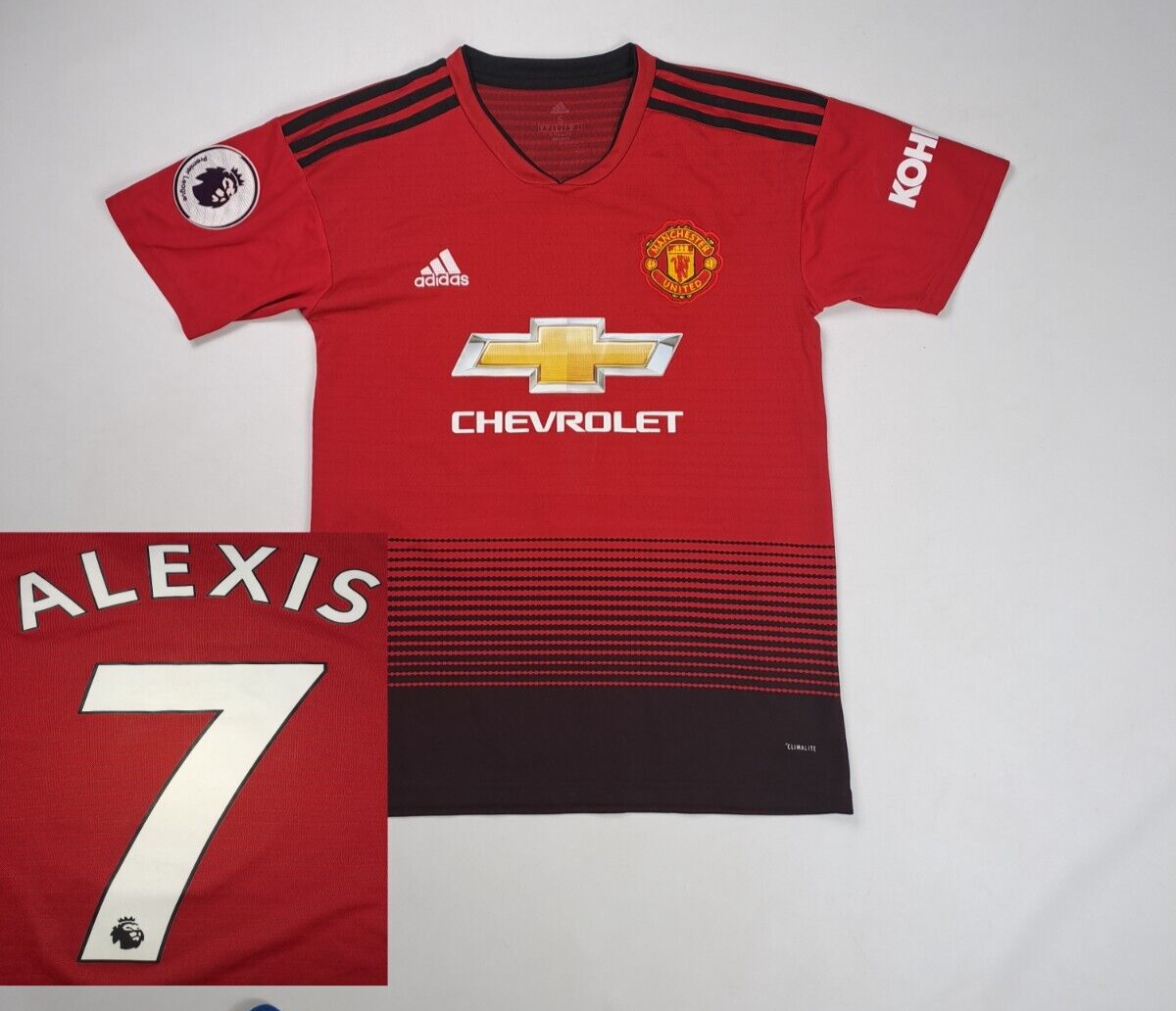Adidas Manchester United Chevrolet Alexis #7 Soccer Jersey