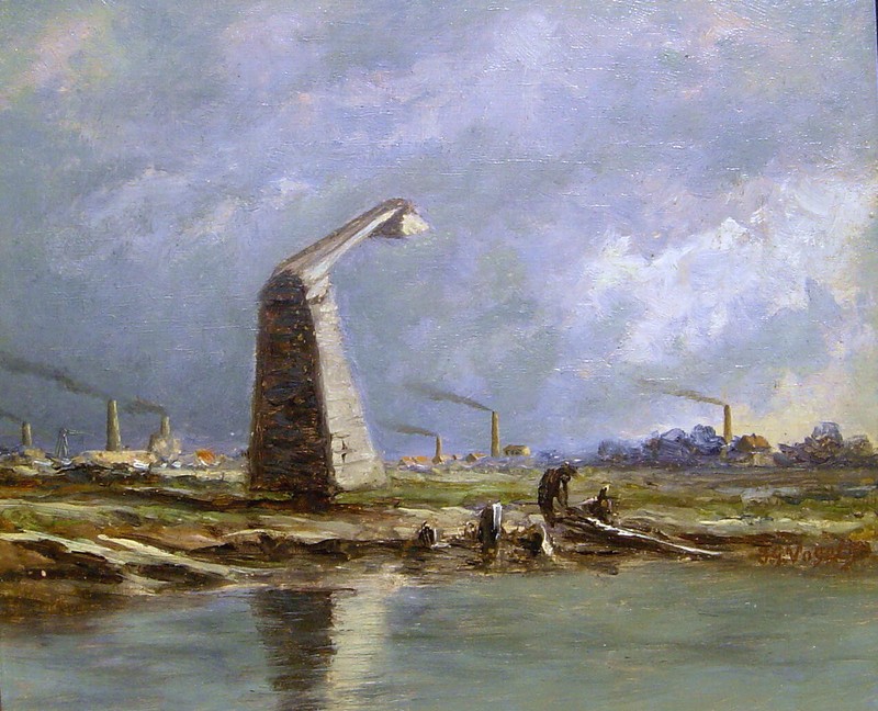 Johannes Gijsbert Vogel 1828 / Industrielandschaft / 1893 / Sammlung Schmacke