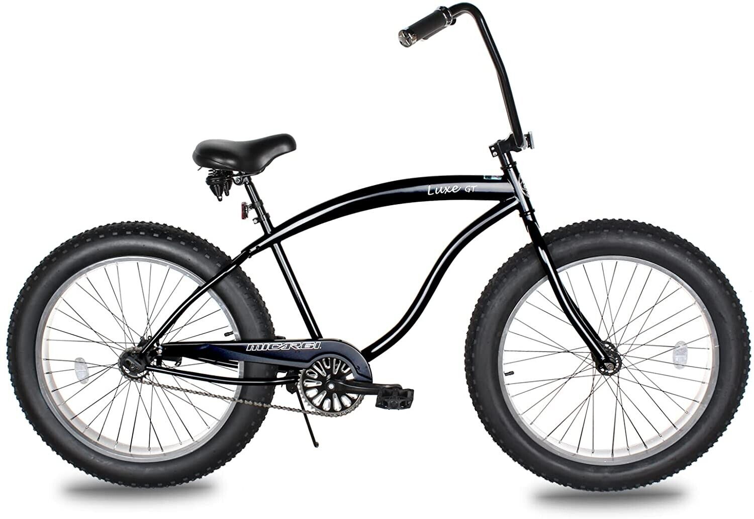 Bicycle for Sale: 26" Luxe Cruiser Bike Coaster Brake 4 Fat Tire Chrome Rise Handlebar Comfy Seat in South El Monte, California