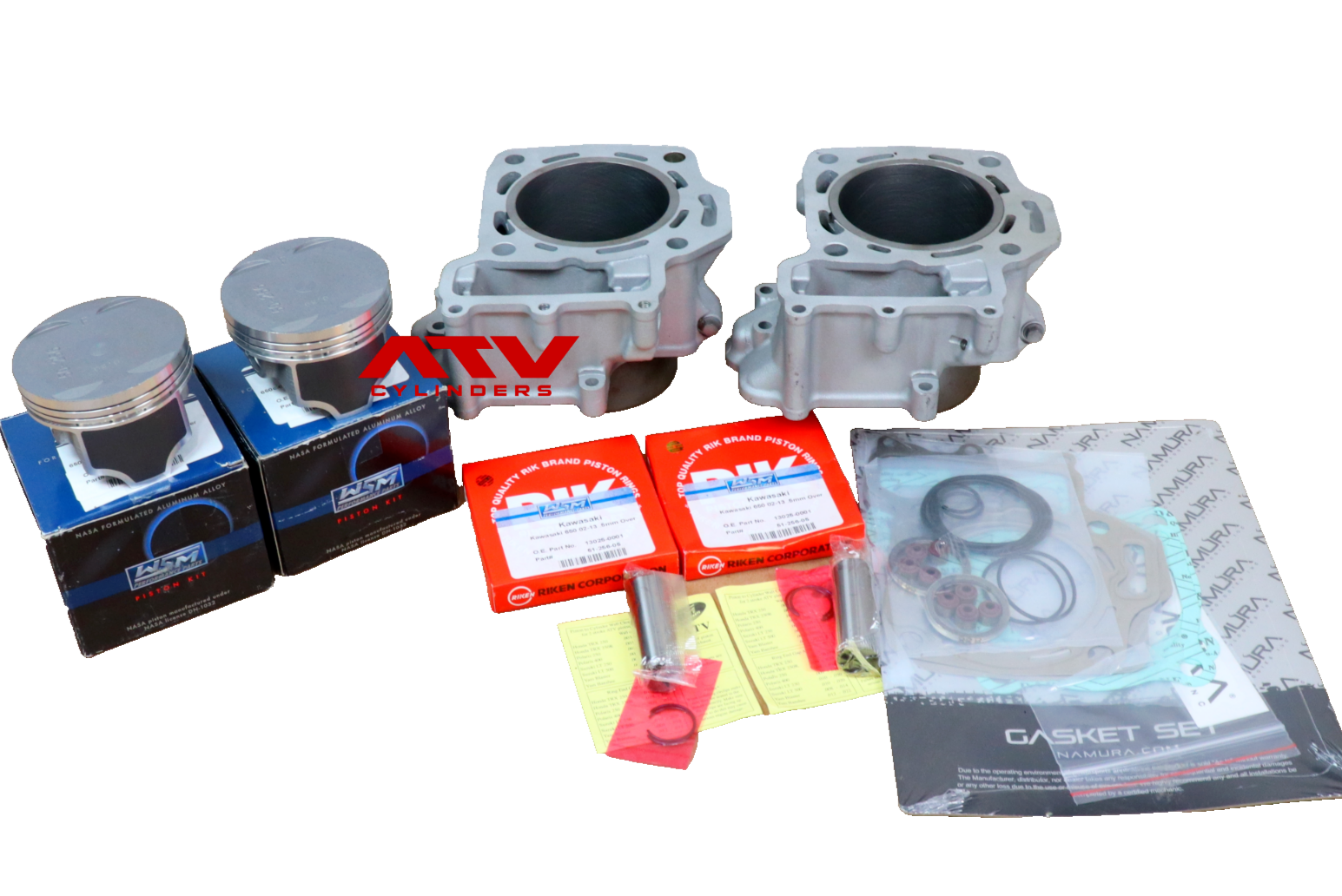 ReaS1 本体 05-13 Kawasaki Brute Force 650 SRA Cylinders Pistons Jugs
