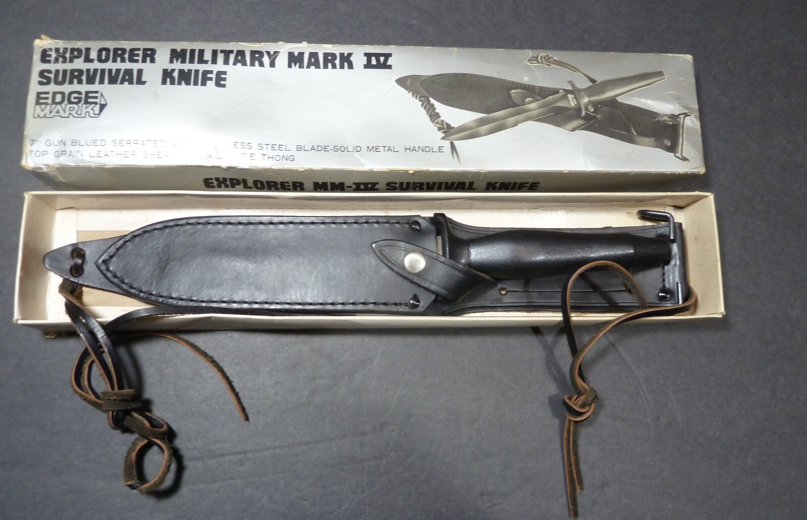 Original Gutmann Explorer Survival Knife Mark MM IV Leather