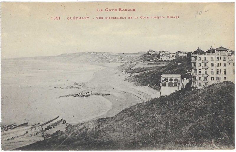 Cpa - Pyrenees-Atl. - Guethary, Vue D'Ensemble De La CÃ´Te Jusqu'Ã  Bidart