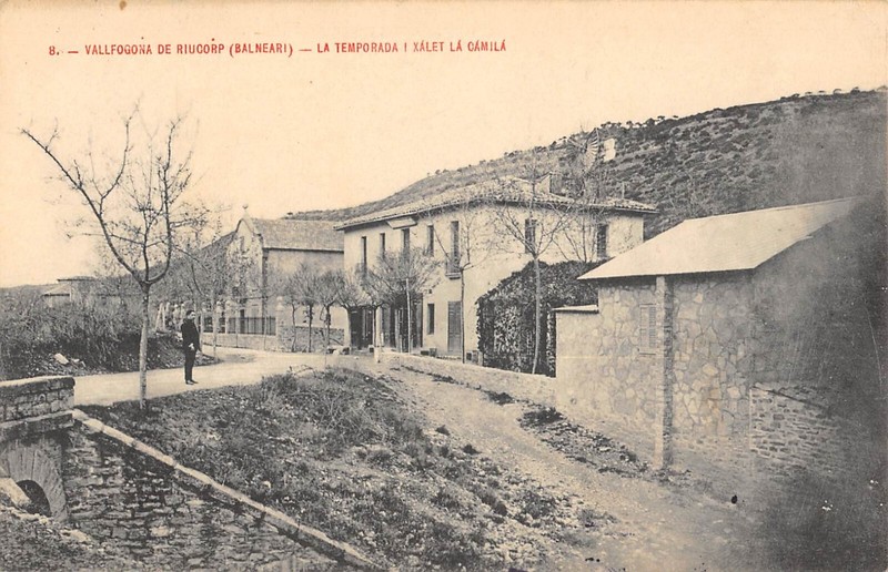 Cpa Espagne Vallfogona De Riucorp Balneari La Temporada I Xalet La Camila