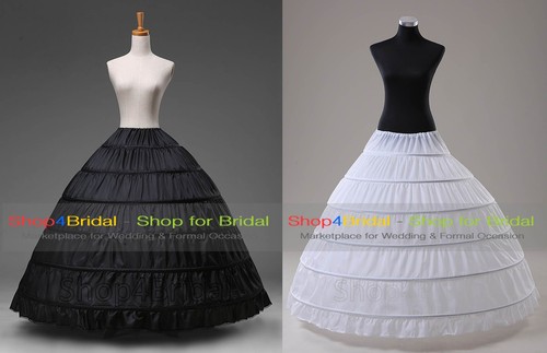 Femmes Nylon Tea- longueur 1 couche 6 robe de bal de mariage nuptiale Crinoline 