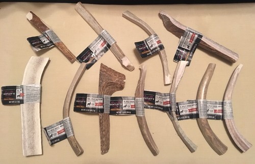 Dentley’s Large, XL Naturally Split Elk and Deer Antler Dog Chews Bundle Of 11!