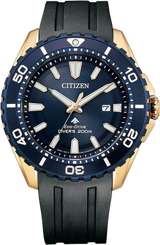 Pre-owned Citizen Promaster Marine Bn0196-01l Eco-drive Blue Dial Diver 200m Watch Men