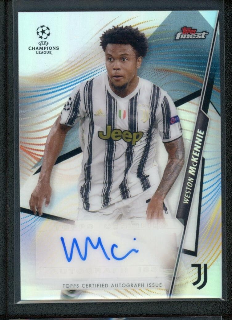 2021 WESTON MCKENNIE AUTO TOPPS FINEST UEFA CHAMPIONS LEAGUE