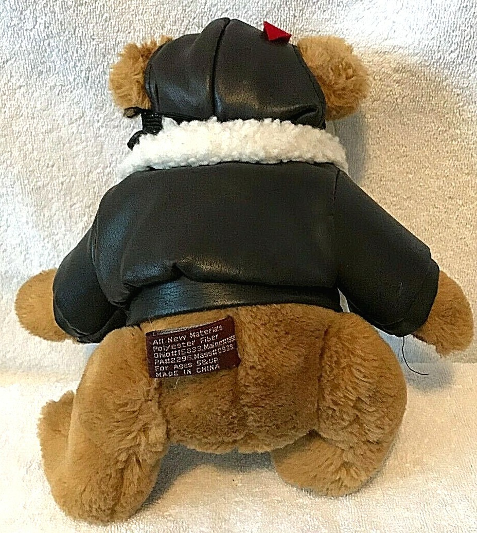 Pickford Sears Radar Teddy Bear Pilot Aviator Stuffed Brass Button Brown NWOT