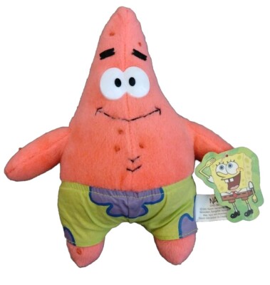 VTG Patrick Star Plush Toy Viacom Nanco Original 2002 8'' Stuffed squarebob Tags
