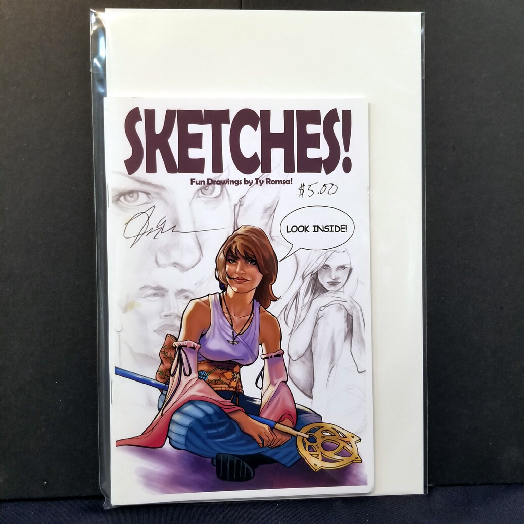 SKETCHES! by TY ROMSA mini book Signed w/Beautiful Artwork!