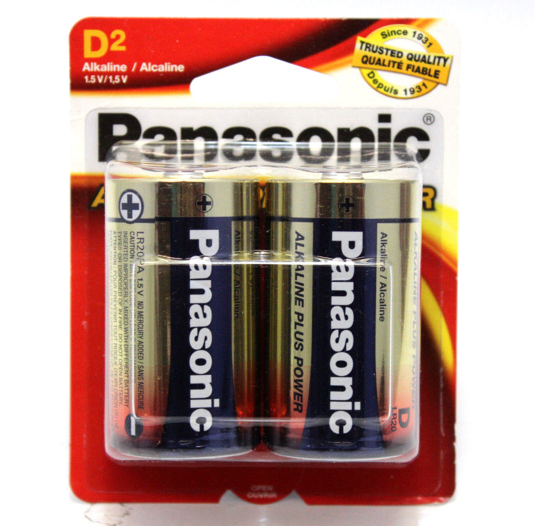 192x Panasonic D Battery Alkaline Plus Power D2 Size D Batteries 1.5V FRESH USA eBay