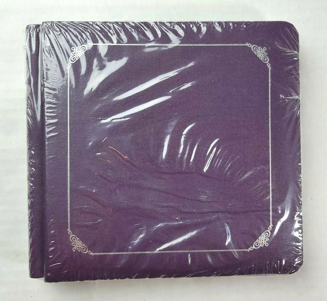 Creative Memories Purple Plum 7x7 Scrapbook Album 12 Pages Silver Scroll Detail