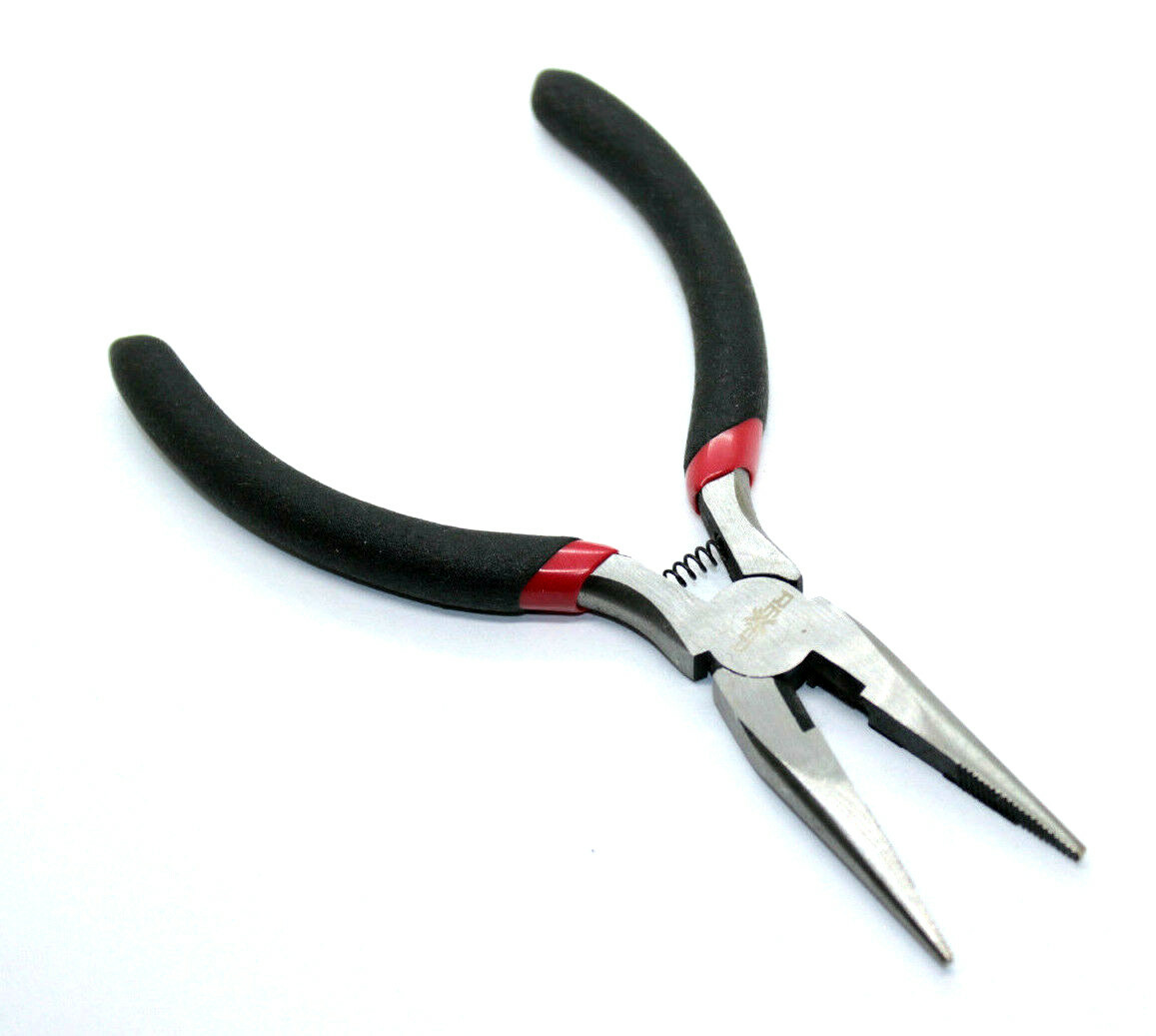 Präzisions gerade Spitzzange 130 mm Flachzange Zange Flachrundzange Radiozange